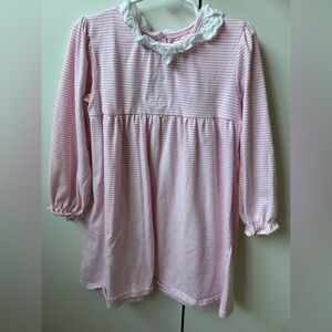 Cecil and Lou striped dress with embroidered L